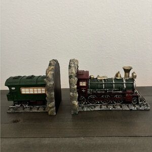 Vintage Train Bookends